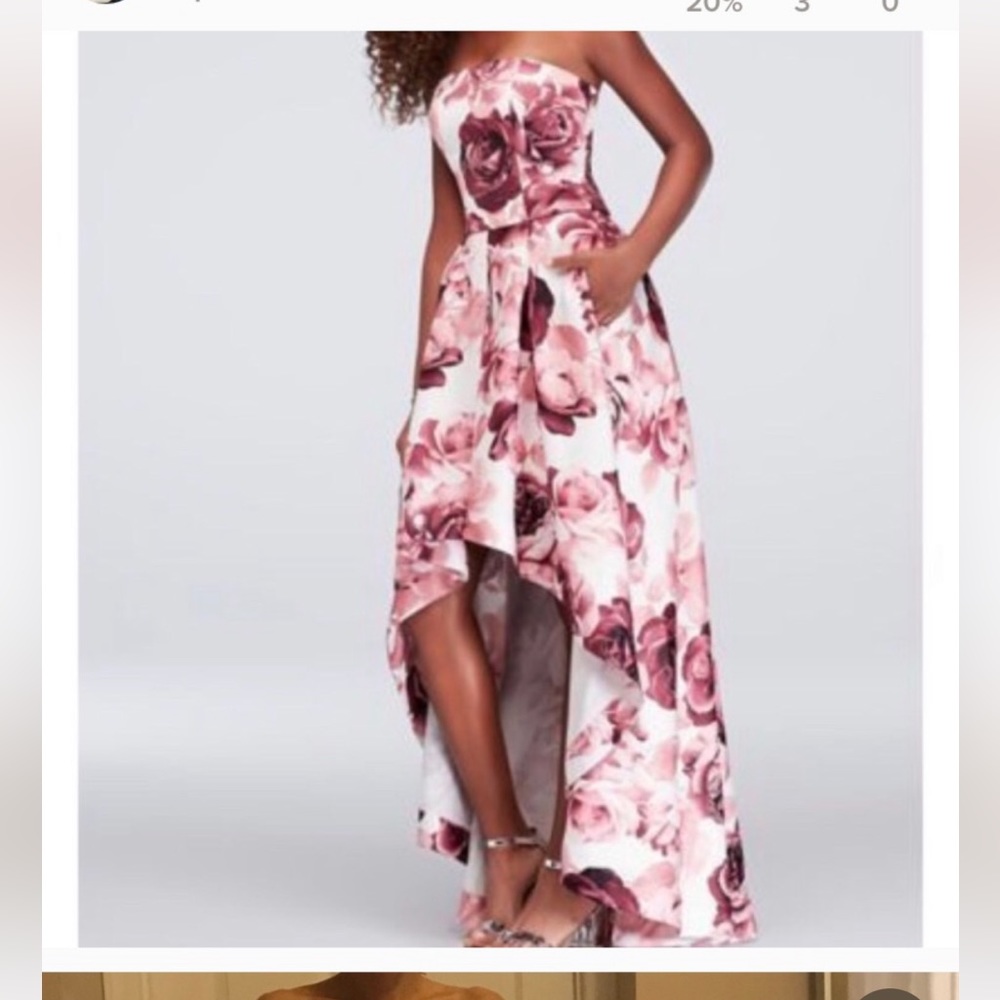 NWOT Speechless floral high-low gown sz 5